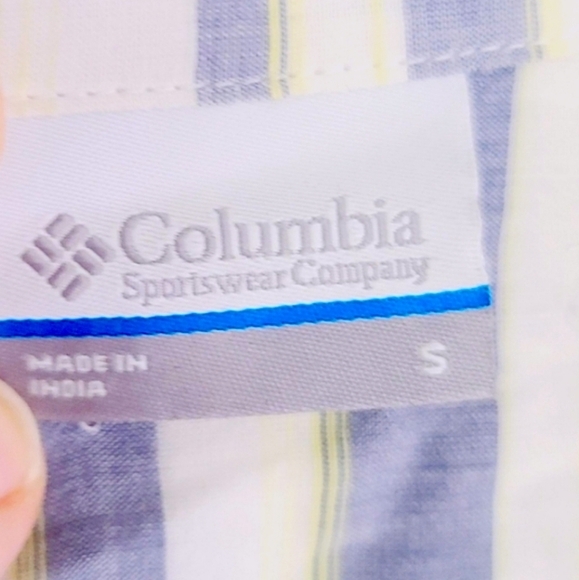 Columbia Blue Gray Striped Early Tide Long Sleeve Blouse Shirt - Size S - Picture 6 of 6